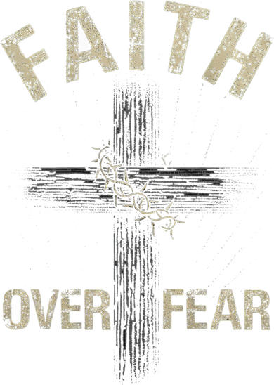 Faith Over Fears Christian Cross American Doggie Tank