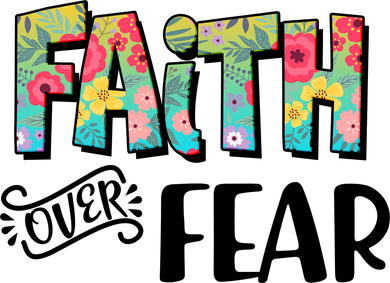 Faith Over Fear Flower Pattern Pajama Set