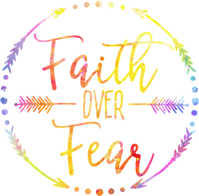 Faith Over Fear Arrow Lettering Inspirational Christian Gift  Women's Tank Top