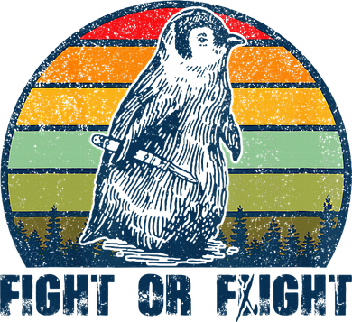 Fight Or Flight Funny Penguin Pun Fight Or Flight Women's Hoodie