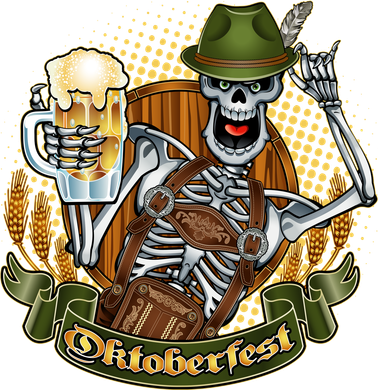 Funny Oktoberfest Halloween Skeleton Women's Tank Top