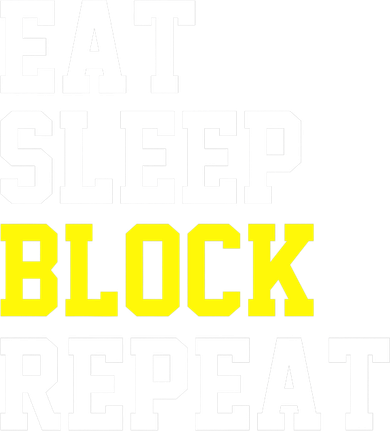 football offensive lineman funny Eat sleep Block repeat Premium Kids Long Sleeve Shirt