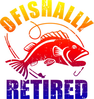 Fishing Ofishally Retired Gift Doggie Tank
