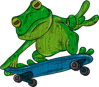 Frog On Skateboard Funny Graphic Cute Gift Tote Bag