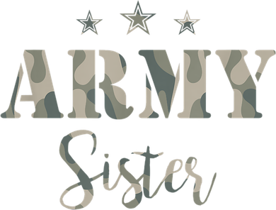 Funny Proud Army Sister Gift Camouflage Shirt Army Sister Gift Toddler T-Shirt