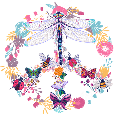 Flower Peace Bugs Women's Dry Zone Grid Polo