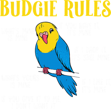funny Parakeet Budgie Rules Bird Budgerigar Women's Hoodie
