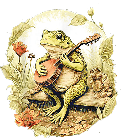 Frog Playing Banjo On Log Toddler T-Shirt