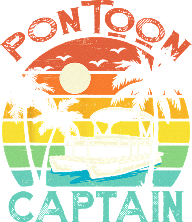Funny Pontoon Captain Retro Vintage Style Pontoon Boat Toddler Hoodie