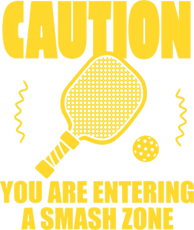 Funny Pickleball Caution You Are Entering Smash Zone Kids Hoodie