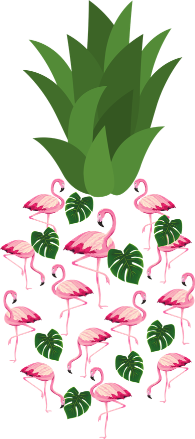 Flamingo Pineapple Cute Fun Summer Transport Backpack