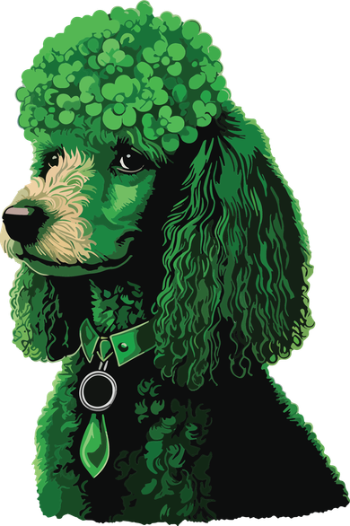 Funny Poodle Dog Miniature Poodle Toy Poodle St Patricks Women's V-Neck T-Shirt