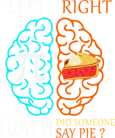 Funny Pi Day Left Vs Right Brain Pie Math Geek Kids Hoodie