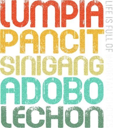 Filipino Philippine Food Lumpia Pancit Sinigang Adobo Lechon Hat