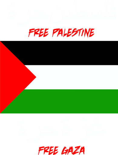 Free Palestine Gaza Arabic Writing Flag Kids Hoodie
