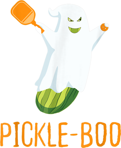 Funny Pickle Ghost Loves To Play Pickleball At Halloween Kids Hoodie