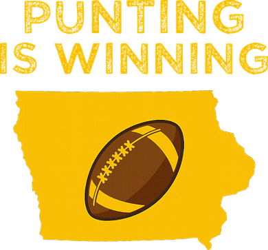 funny punting is winning iowa I cheer For The Punter Women's Hoodie