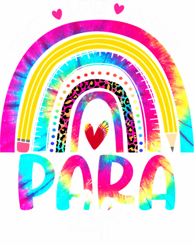 Funny Para Life Teacher Rainbow Tie Dye First Day Of School Women's Tank Top