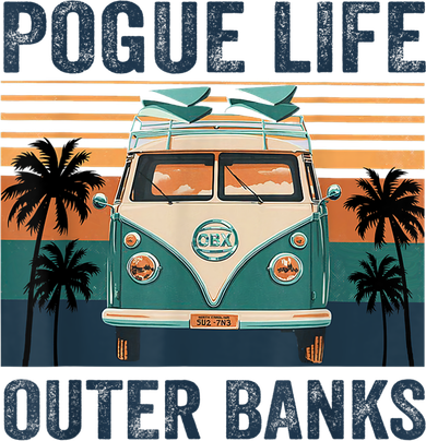 Funny Pogue Life Outer Banks Retro Vintage 1 Polo