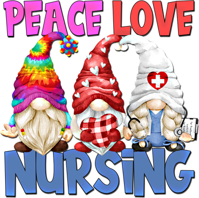Funny Peace Love Nursing Gnome And Certified Nurse Gift Tumbler