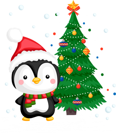 Funny Penguin Lover Gift Santa Hat Penguin Christmas Gift Women's Hoodie