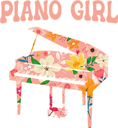 Funny Piano Music Instrument Musician  Piano Girl Toddler Sweatshirt