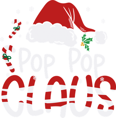 Funny Pop Pop Claus Christmas Pajamas Santa Hat Costume Kids Sweatshirt