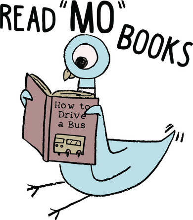 Funny Pigeon Read Mo Books Button