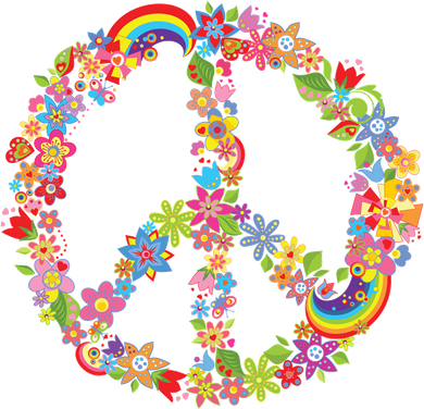 Beautiful Flower Peace Sign Mousepad