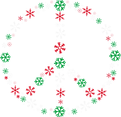 Festive Peace Sign Snowflakes Christmas Decor for a Fun Holiday Season Toddler Hoodie
