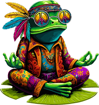 Frog Peace Sign Hippie Frog Tote Bag