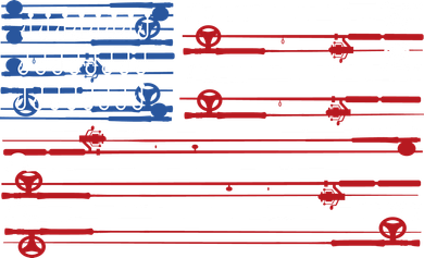 Fishing Rods American Flag Mousepad