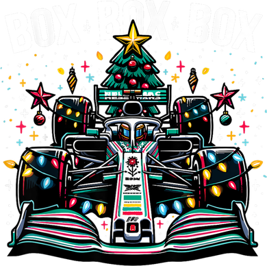 Formula Racing Car Box Box Box Radio Call Fun Christmas Tree Hoodie