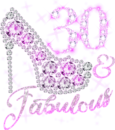 Fabulous & 30 Sparkly Shiny Heel 30th Birthday Women's Long Sleeve Shirt