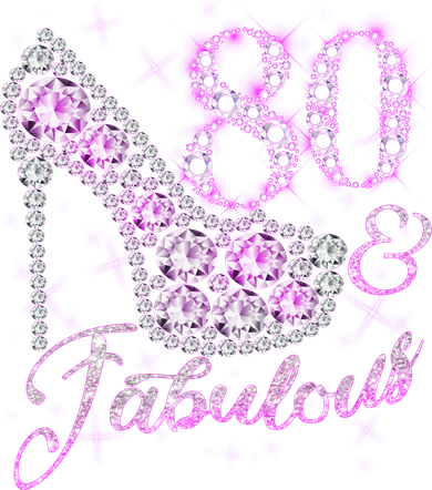 Fabulous & 80 Sparkly Shiny Heel 80th Birthday Baby Bodysuit