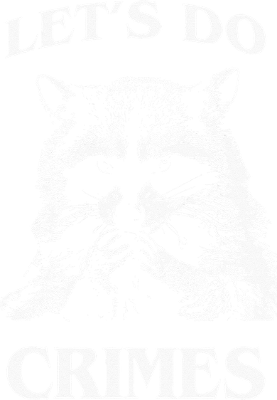 Funny Raccoon Lets Do Crimes Trashed Racoon Panda Lovers Ornament