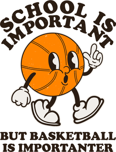 Funny Retro School Is Important But Basketball Is Importanter Women's Hoodie