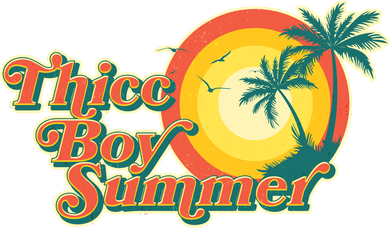 Funny Retro Thicc Boy Summer Toddler Long Sleeve