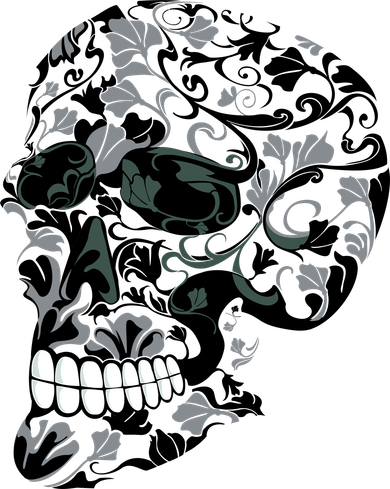 Skull With Flowers Day of the Dead Kids Sweatshirt