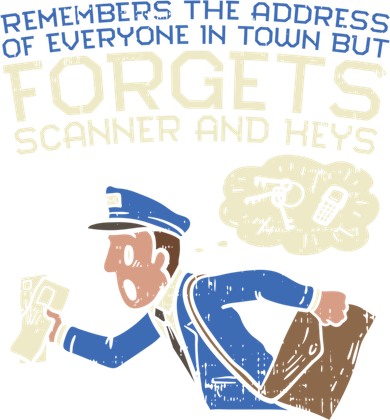 Forgets Scanner And Keys Mail Carrier Postal Worker Mailman Gift Button