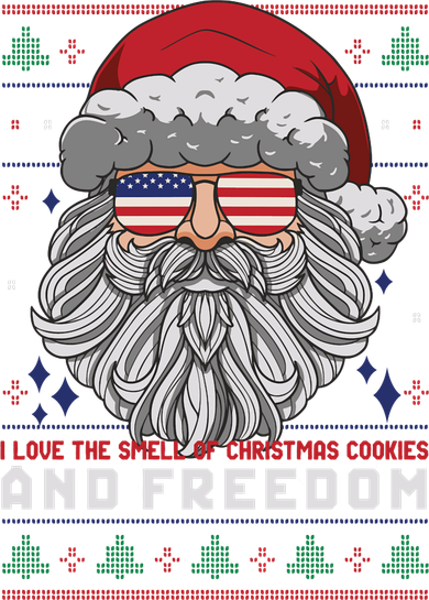 Funny Santa American Flag Freedom Patriotic Merry Christmas Hat