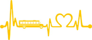 Funny School Bus Driver Gift Love School Bus Heartbeat Gift Women's T-Shirt