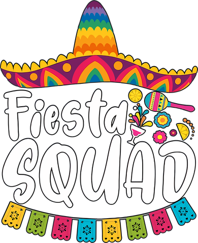 Fiesta Squad Bridesmaid Mexican Fiesta Cinco De Mayo Fiesta Party Kids T-Shirt
