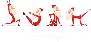 Funny Santa Claus Yoga Pose Namasleigh Namaste Christmas Button