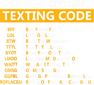 Funny Senior Citizens Texting Code Fathers Day For Grandpa Hoodie