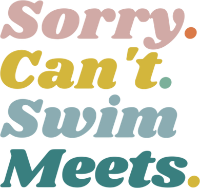 Funny Sorry Can't Swim Meets Bye Swimming Kids T-Shirt