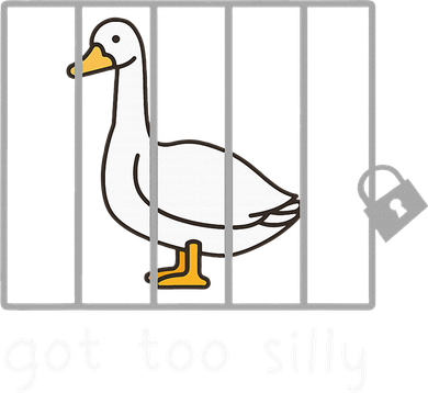 Funny Saying Duck Go To Silly Goose In Jail Apron