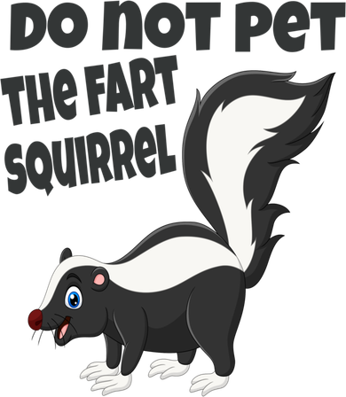 Fart Squirrel Do Not Pet Skunk Gift Kids Sweatshirt