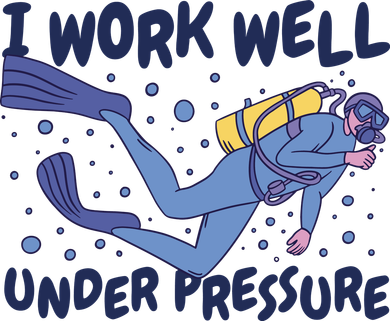 Funny Scuba Diving I Work Well Under Pressure Baby Bodysuit