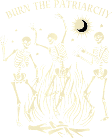 Feminist Skeleton Fun Burn Patriarchy Halloween Rights Kids T-Shirt